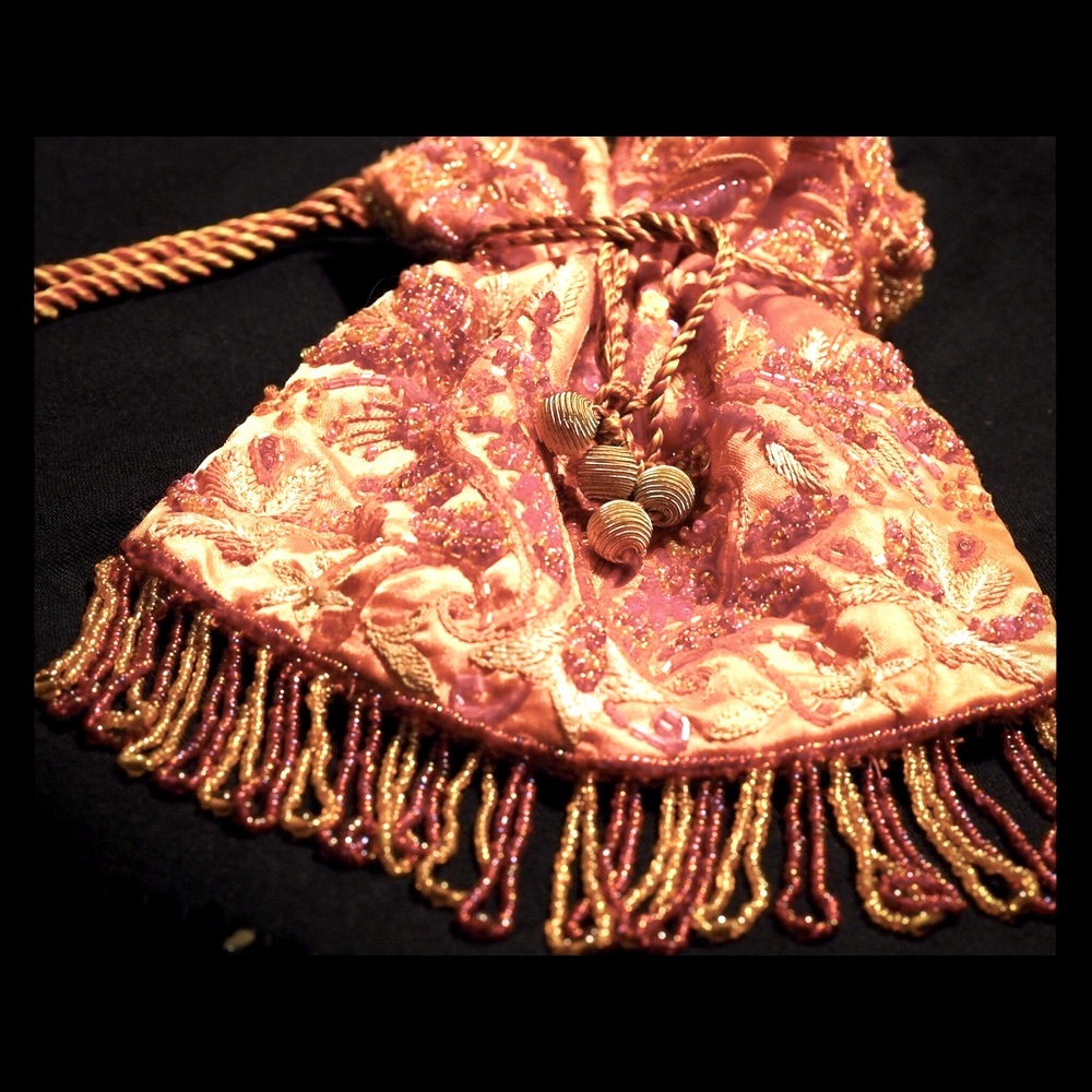 Beaded embroidery purse